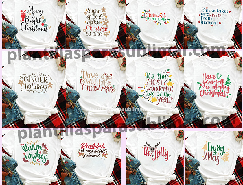 Frases-Navidad-Ingles-Playeras