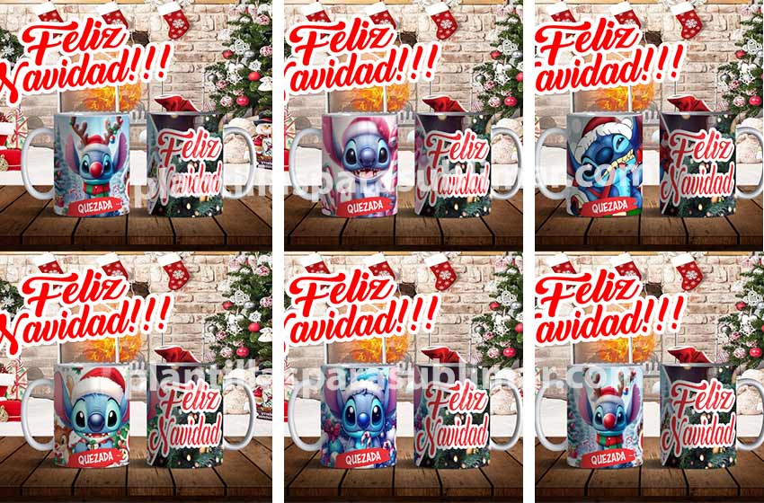 Stitch-Feliz-Navidad-Tazas