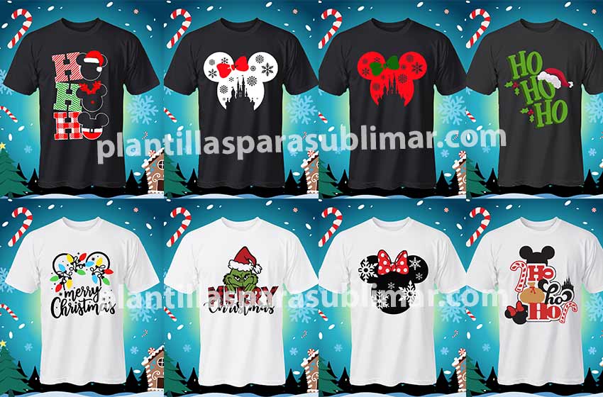 Vectores-navidad-mickey-ho-ho-ho-playera