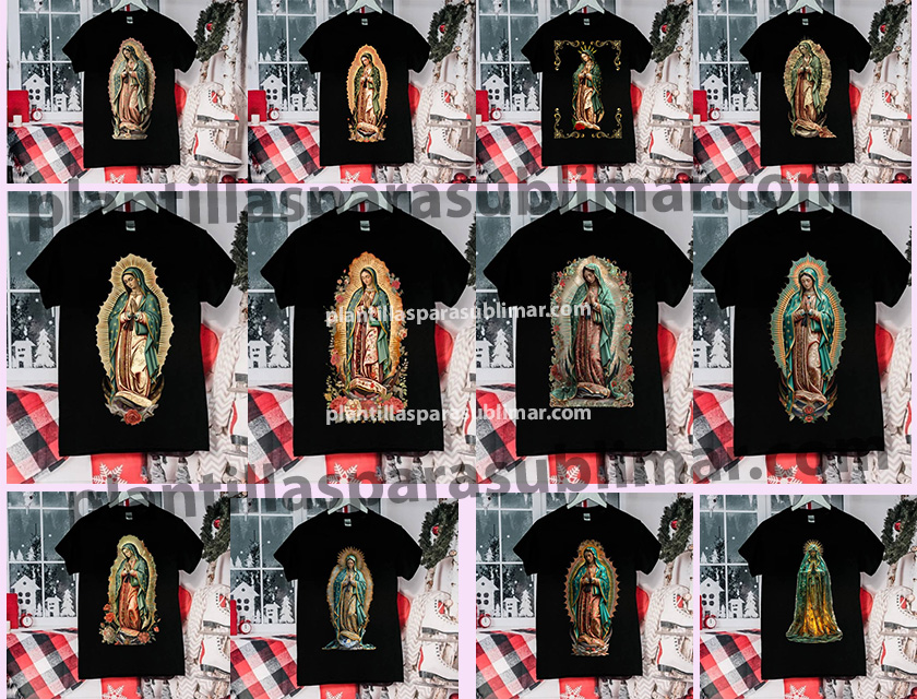 Virgen de Guadalupe 18 diseños playeras