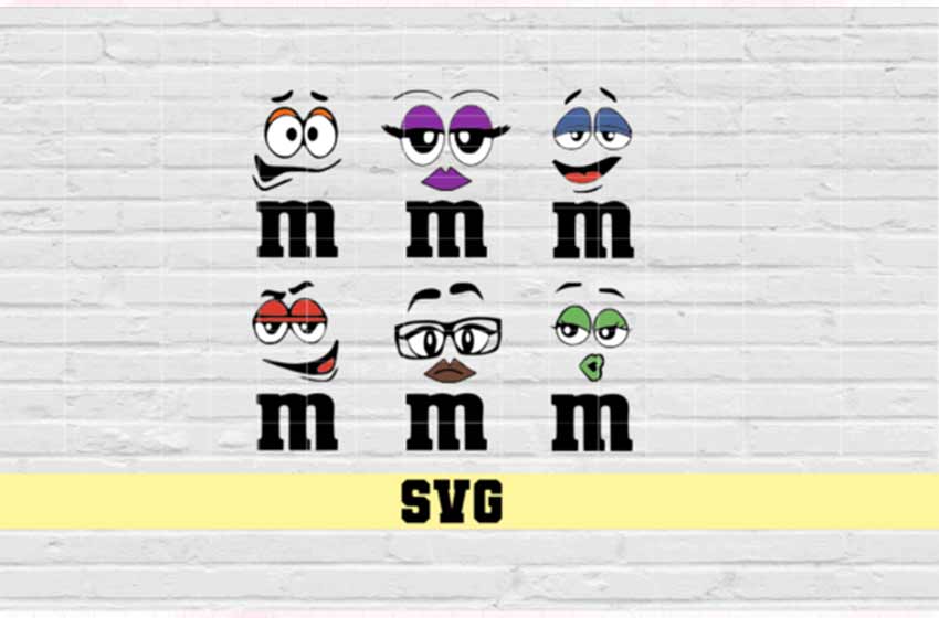 caras-lunetas-m&m-Vector-SVG