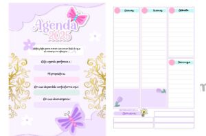 Agenda A5 imprimible MAriposa 158 PAG