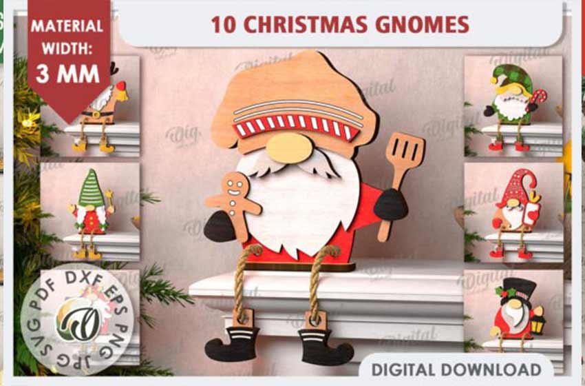 Gnomes-navideños-corte-laser