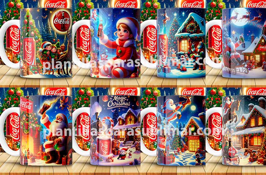 Plantillas-Navidad-Coca-Cola-Tazas