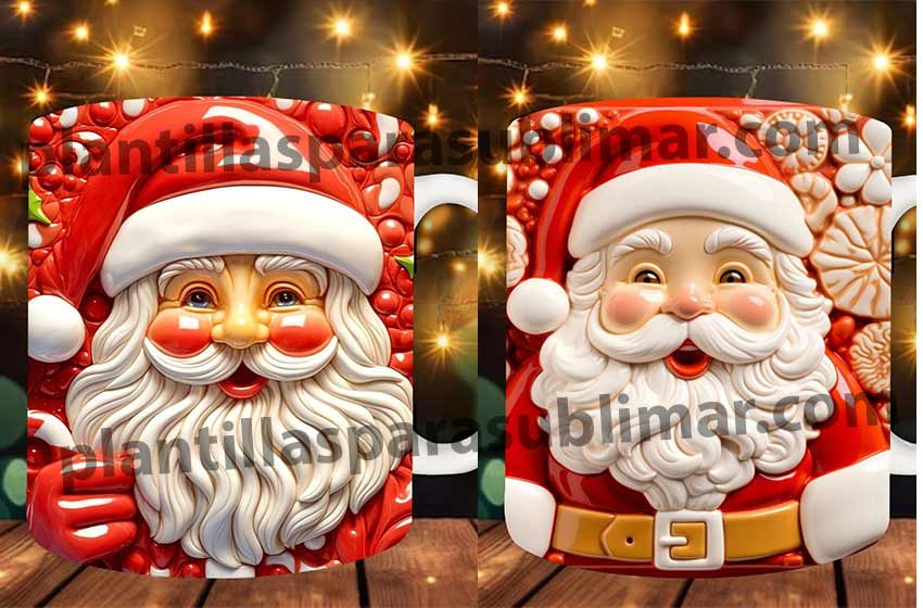 Santa-clause-efecto-3d-taza