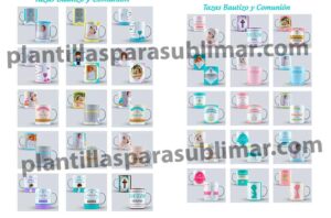 30 plantillas bautizo y comunion tazaas