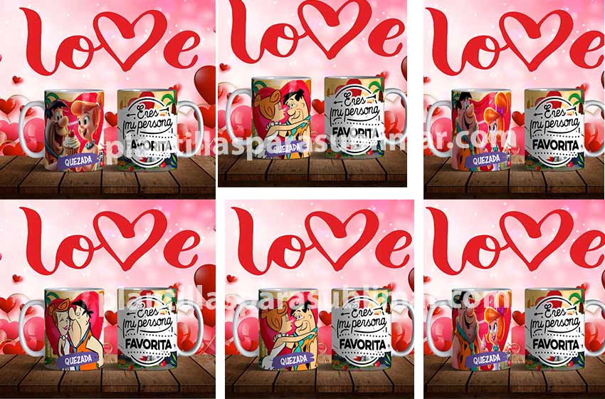 Los-picapiedras-san-valentin-tazas