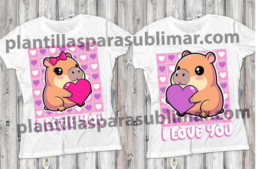 capibara-san-valentin-playera