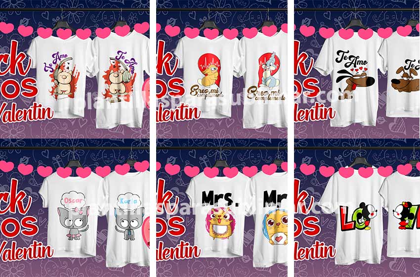 Duos-playeras-san-valentin-sublimar