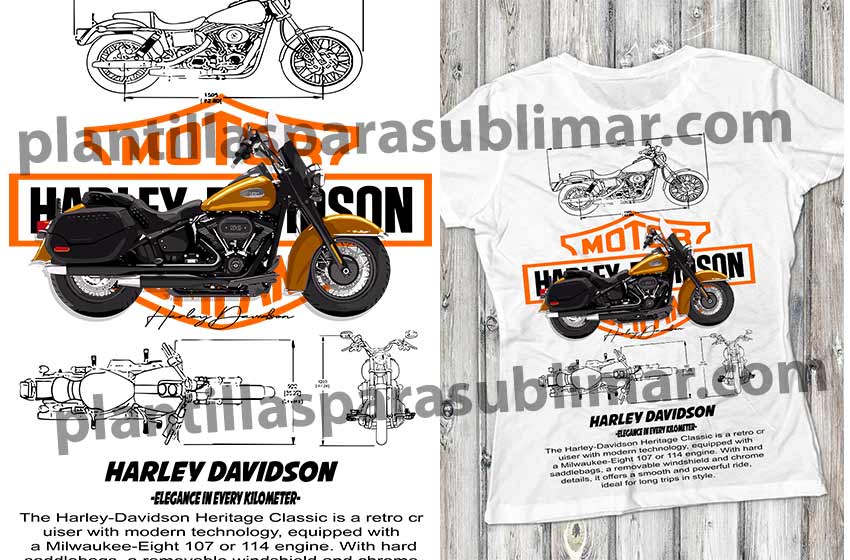 HARLEY DAVIDSON Moto Sublimacion