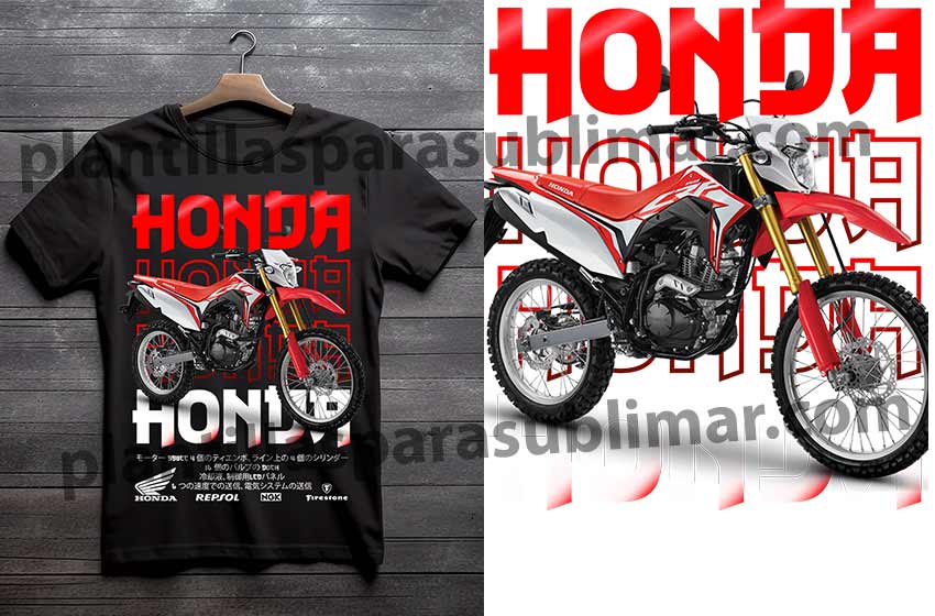 Motocross-Honda-DTF-Plantilla