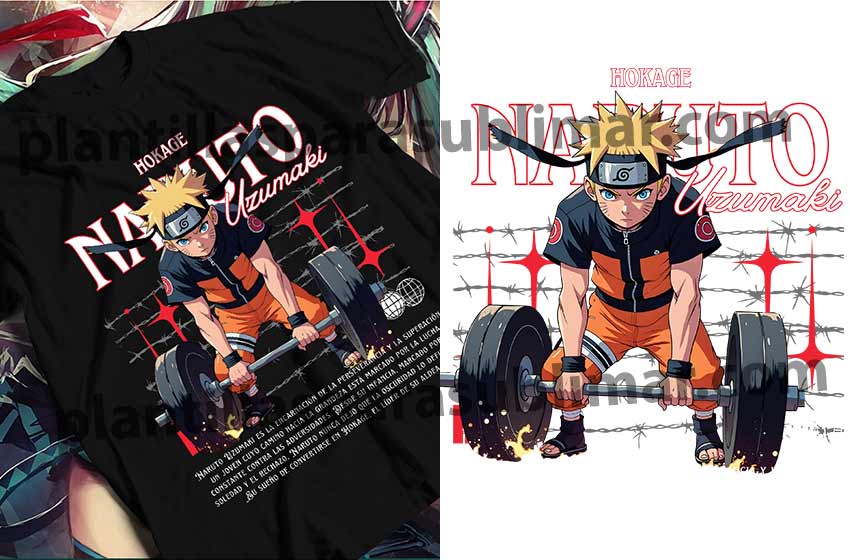 Naruto-Gym-Playera-DTF-sUBLIMACION