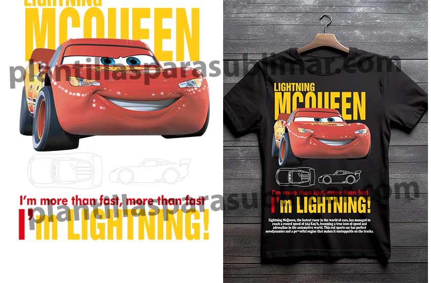 Rayo-Mcqueen-DTF-Sublimacion-Playera