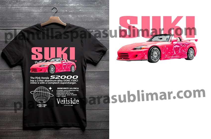 honda s2000 suki DTF Plantilla