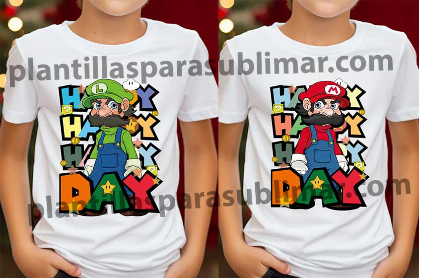 Dia-del-niños-MARIO-Luigi-vector-png