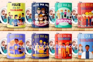 Dia-del-trabajador-trabajo-plantilla-taza
