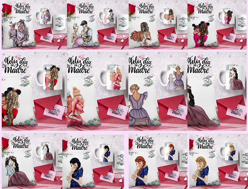Madre-e-hijo-plantilla-taza-cojin-duo