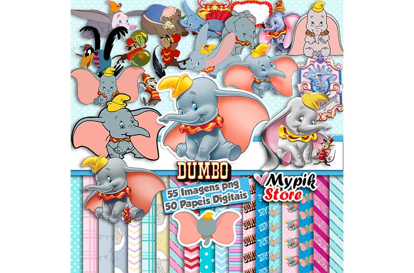 Dumbo--clipart-kit-digital-png