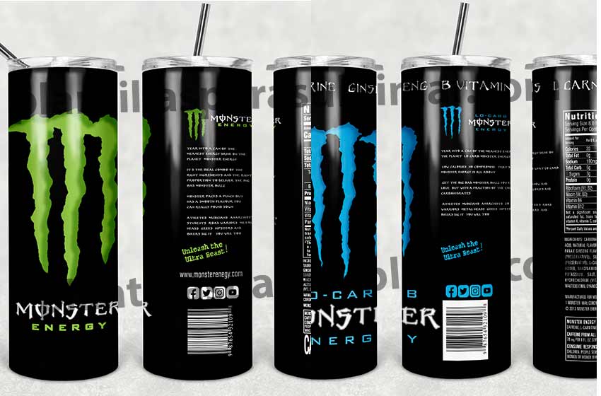 Monster-Energy-Drink tumbler plantilla