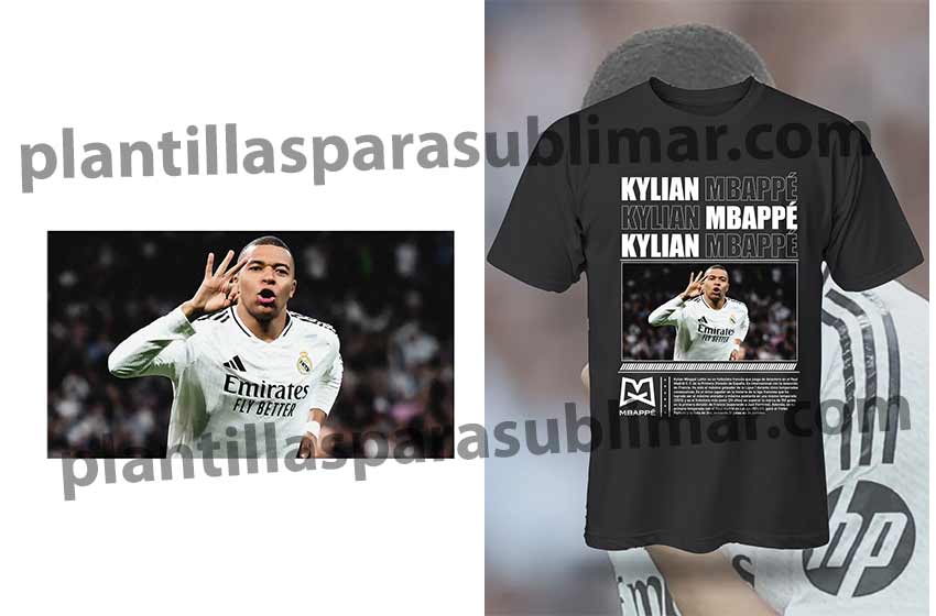 MBAPPÉ-Real-Madrid-DTF-Playera