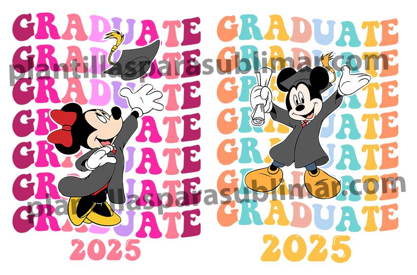 Mickey-Minnie-Graduacion-vector-png