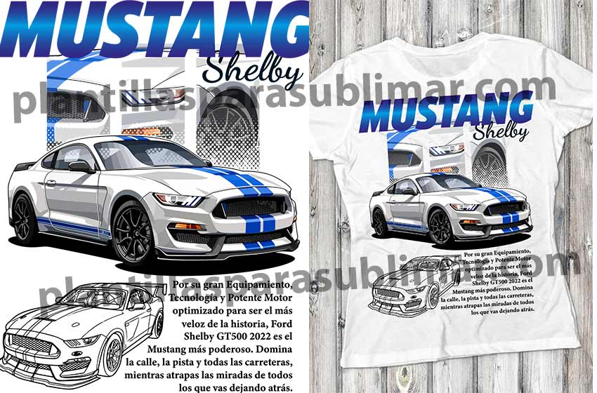 mustang-shelby-png-sublimacion-playera