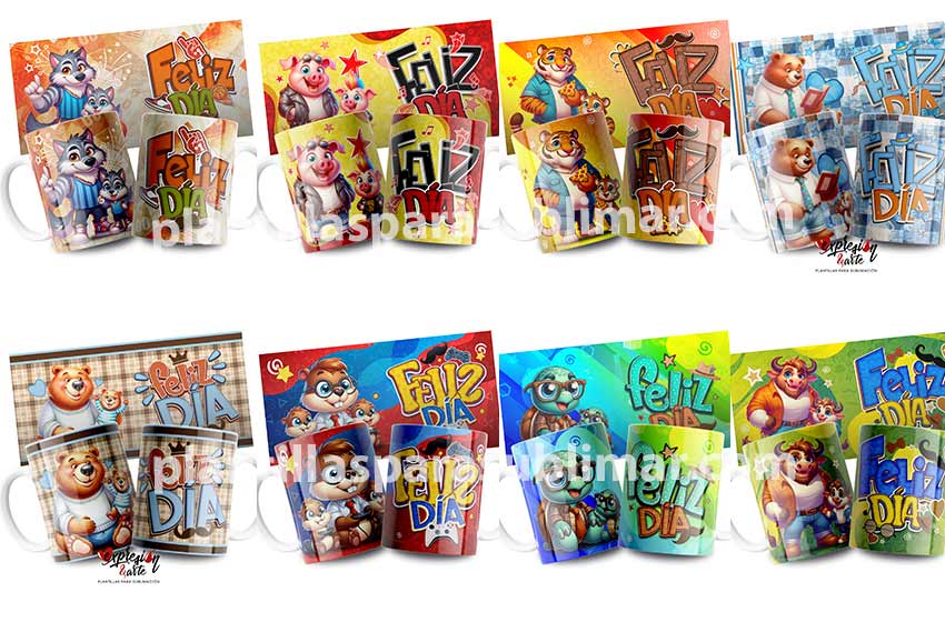 padre-e-hijo-animalitos-tazas-sublimar