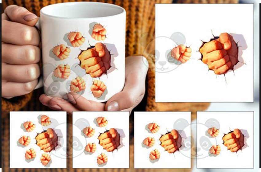 puños pared dia del padre taza