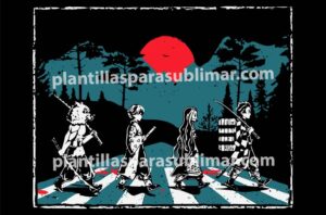 Kimetsu-no-Yaiba-Abbey-Road-camino-vector