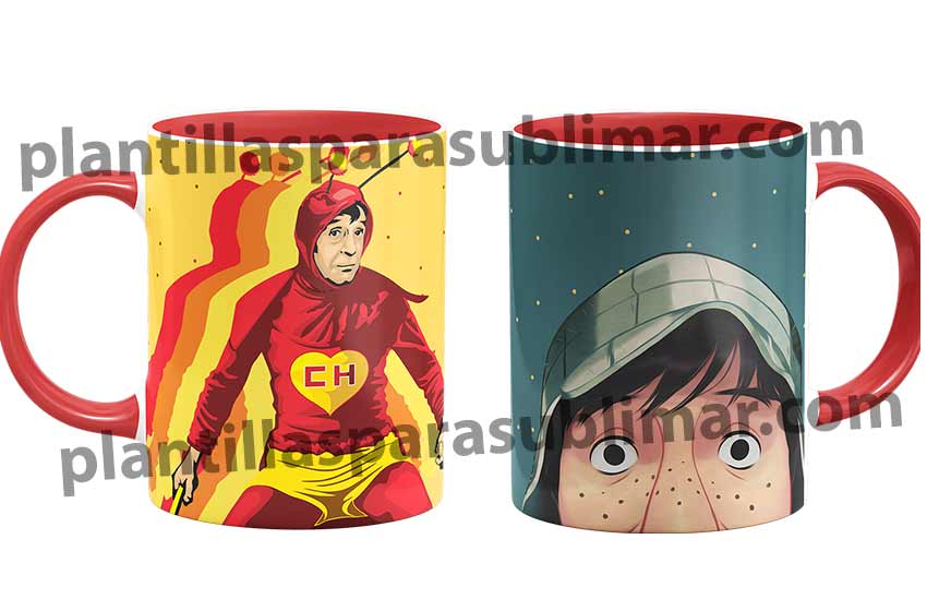 chapulin y chavo del 8 plantilla taza