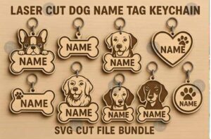 Llavero-con-placa-perro-corte-laser