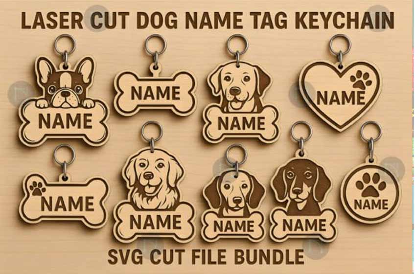 Llavero-con-placa-perro-corte-laser