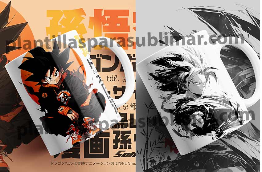 goku-anime-plantilla-taza