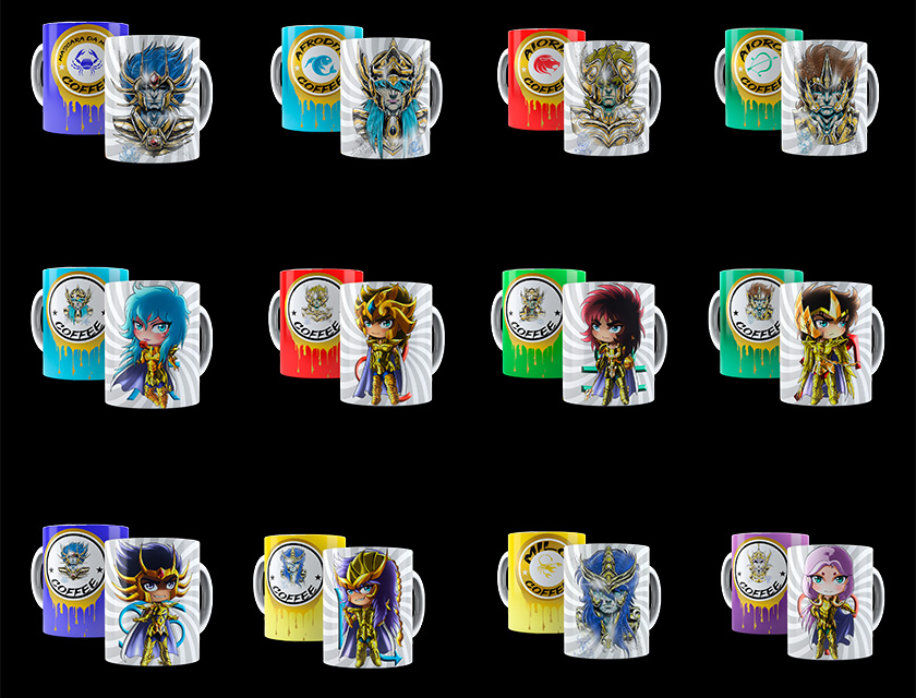 plantillas-caballeros-dorados-chibi-tazas