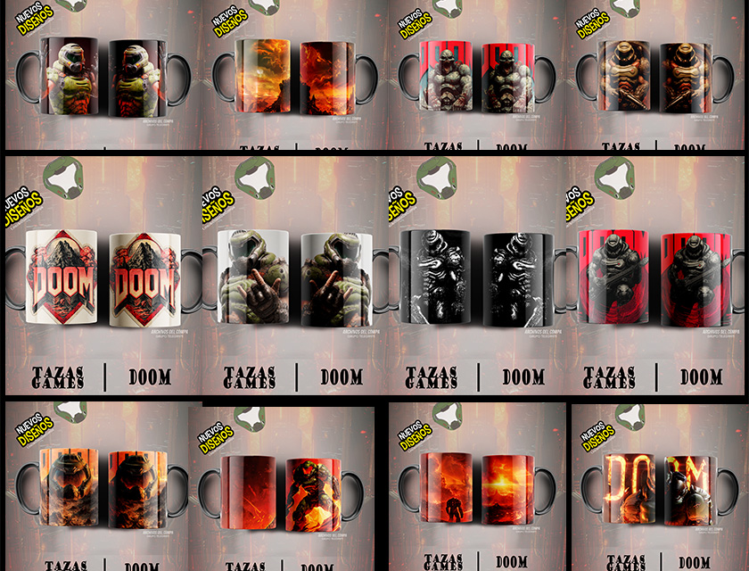 15-PLANTILLAS-DOOM-juegos-tazas