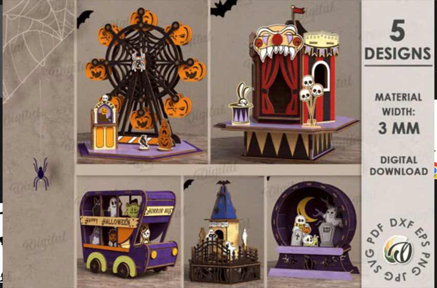 3D-Halloween-adornos-corte-laser