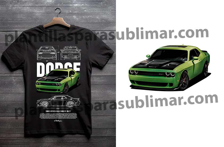 DODGE-SRT-Playera-DTF-PNG