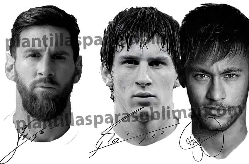 Messi-Neymar-jr-PNG-Blanco-y-negro-rostro