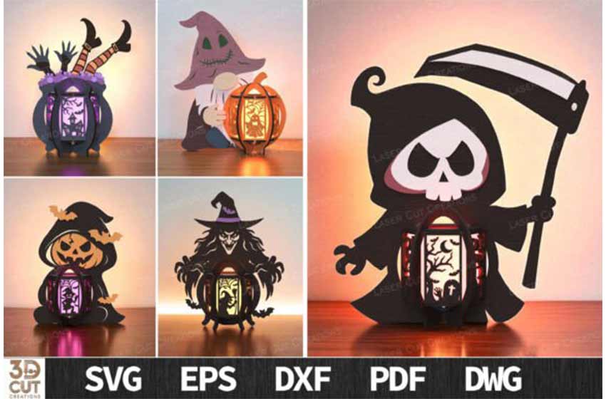Spooky-Halloween-linterenas-corte-laser