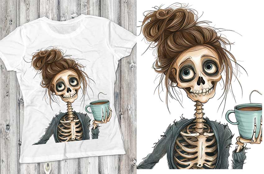 Calaca-mujer-cafea-png-sublimar