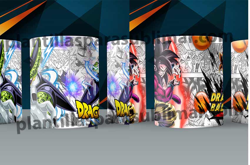 Cell-Goku-SSJ4-plantilla-taza