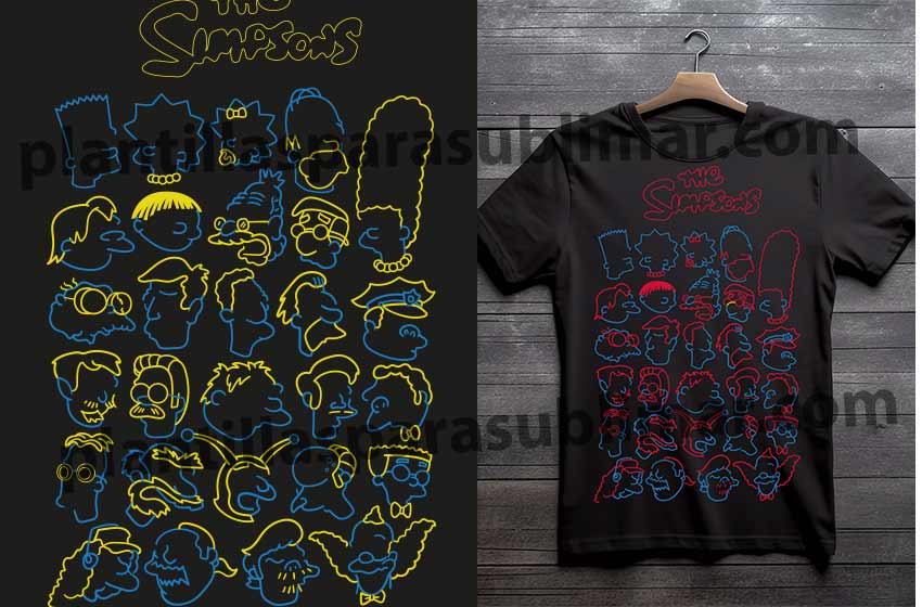 Los-simpson-formas-lineas-vector-pdf