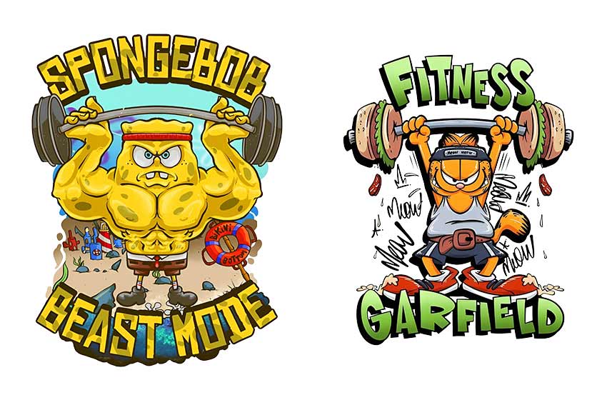 bob-esponja-Garfield-Gym-png