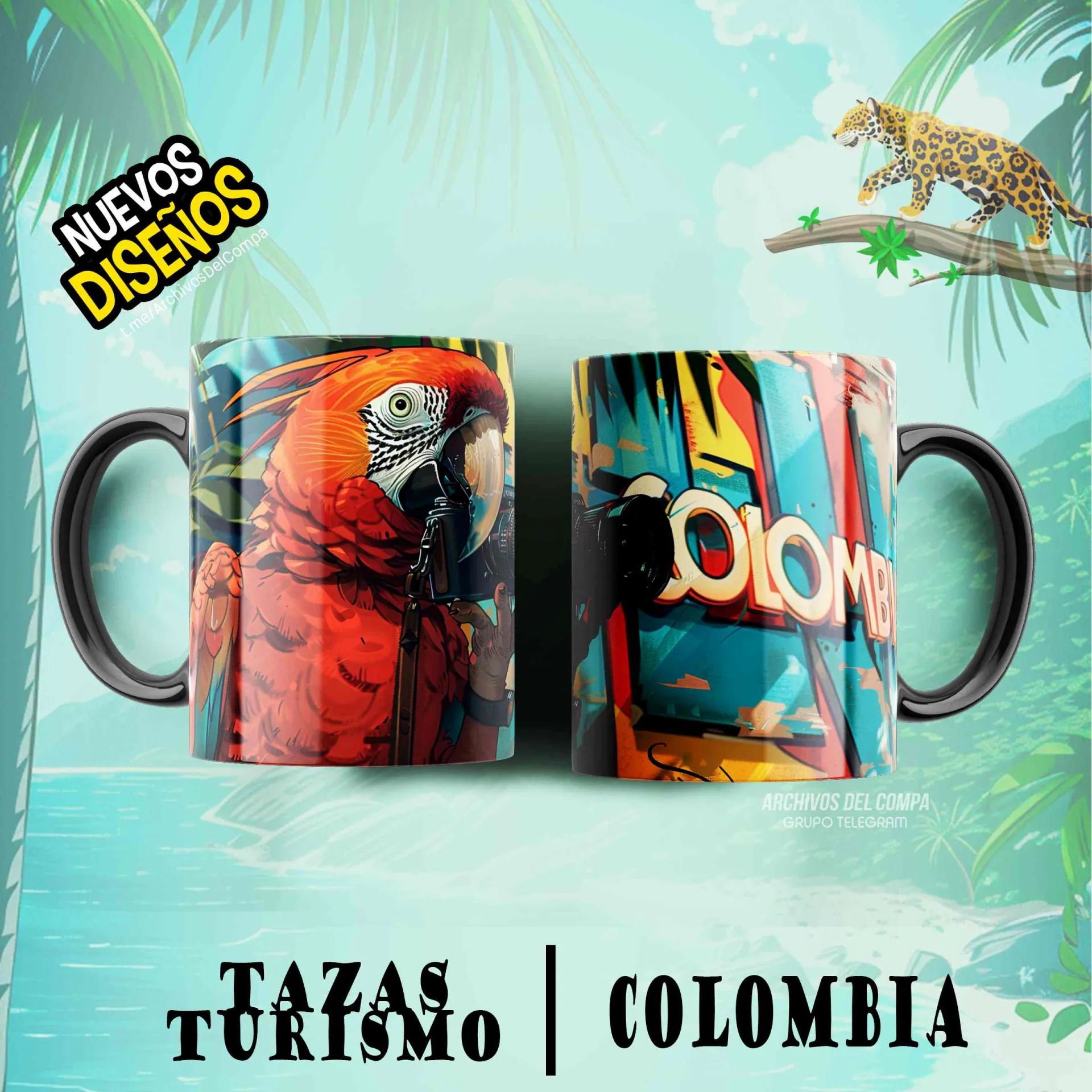 12 Plantillas Tazas Turismo Colombia