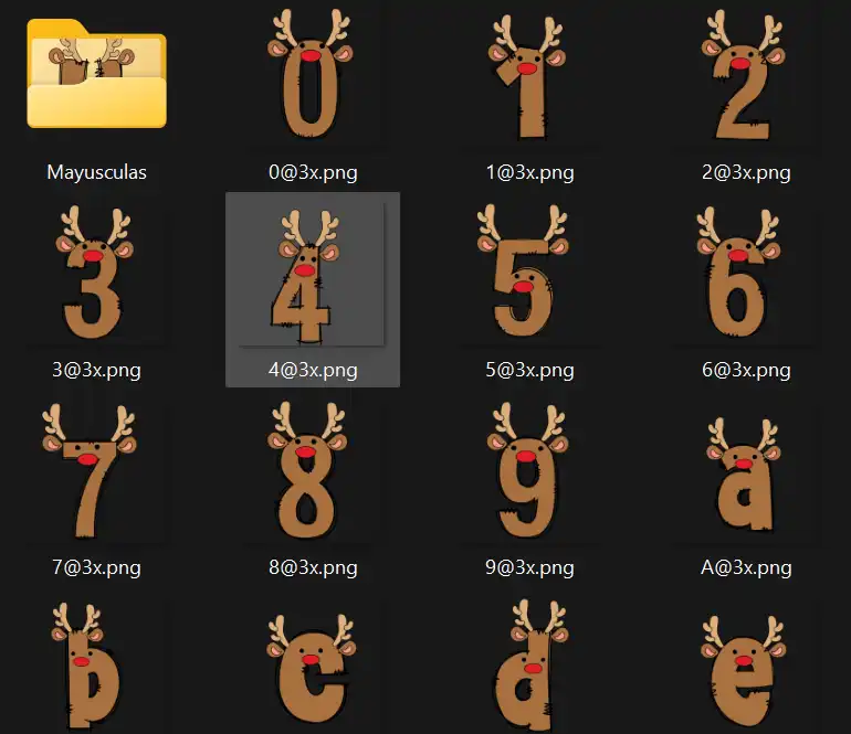 Abecedario Reno Alfabeto Mayusculas Minusculas Numeros