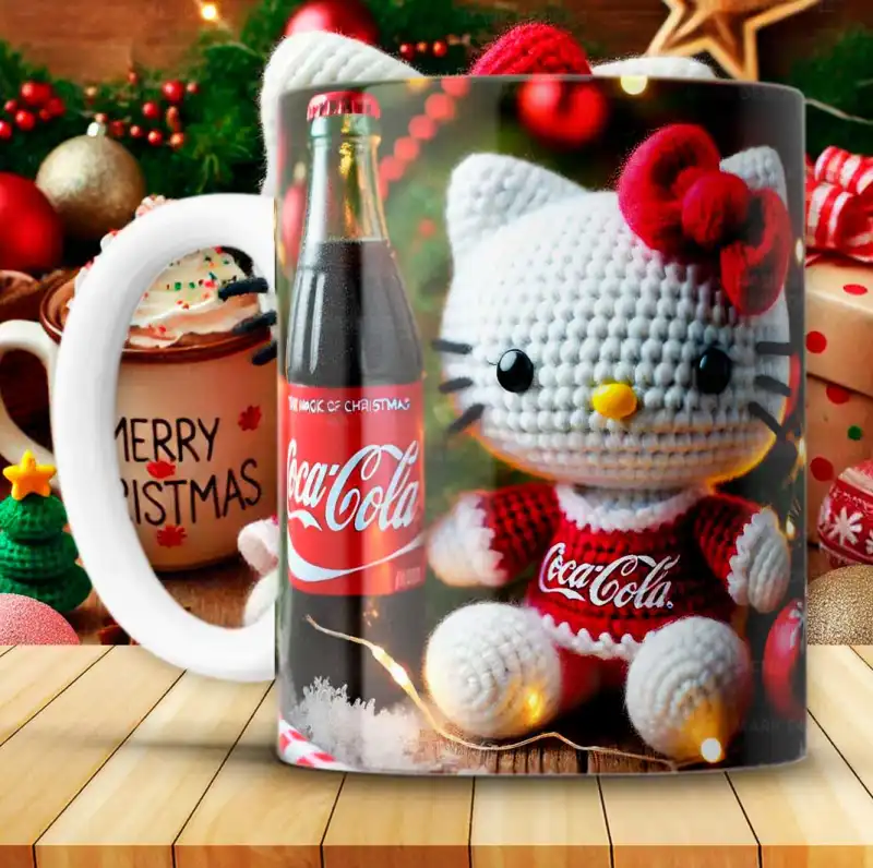 AMIGURUMI KITTY NAVIDAD TAZAS 12 plantillas