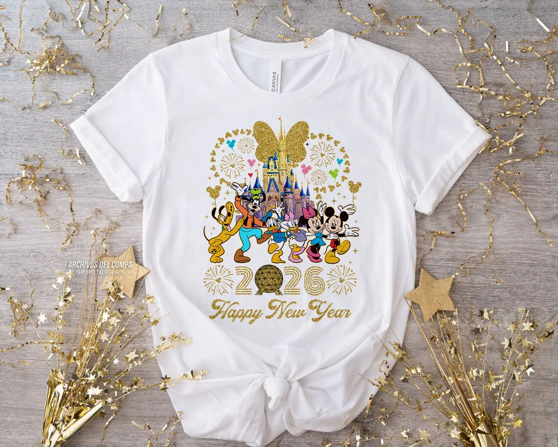 Año Nuevo Mickey y sus Amigos 2026 PNG