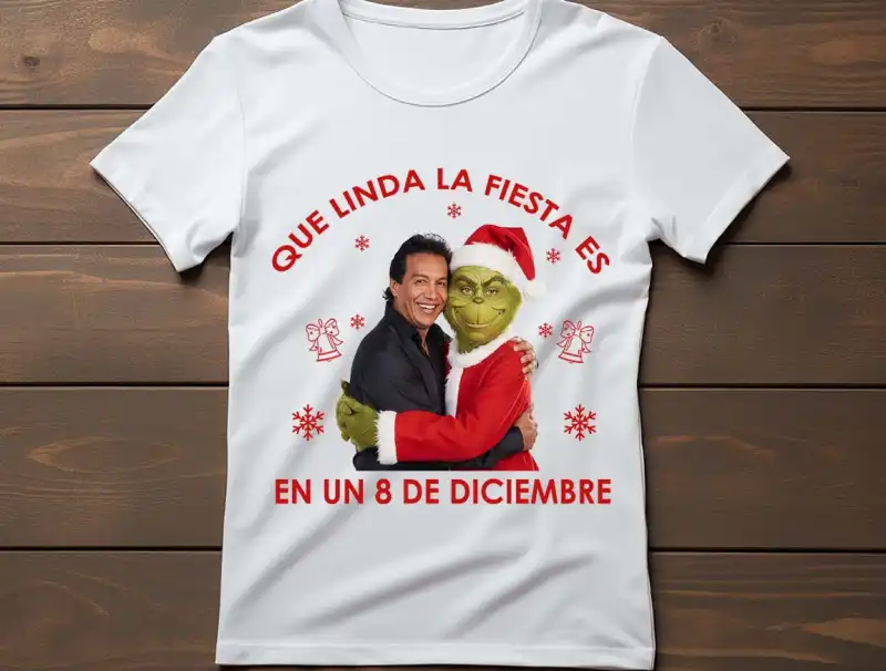 Diomedes Díaz Grinch Que linda fiesta DTF Sublimacion