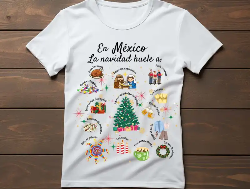 En Mexico la navidad huele a Plantilla Sublimacion