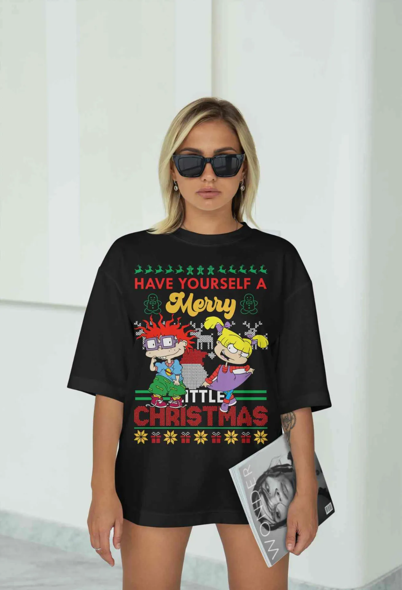 Esfera Mickey Rugrats sueter Ugly DTF